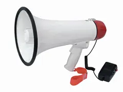 Omnitronic MP-15A Megaphone 15 W, Melody, Coiled Mic, 400 m